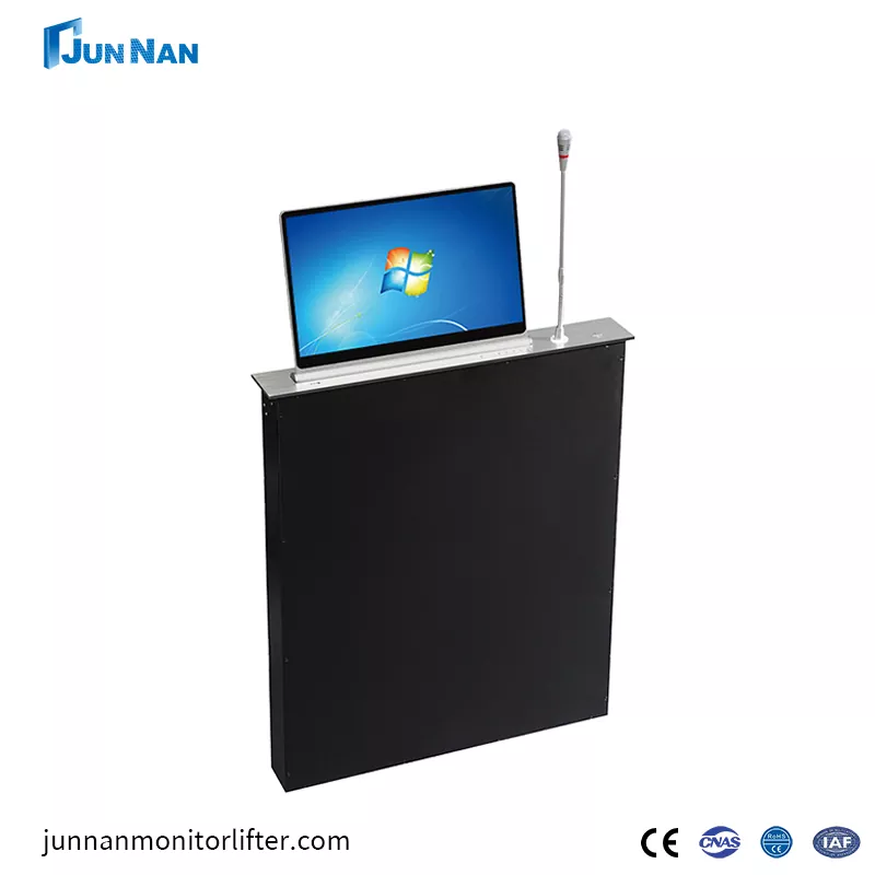 Desktop Lift Sistem Persidangan Tanpa Kertas Paparan Ultra Nipis Lif Elektrik